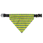 Mardi Gras Fat Tuesday Pattern Print Over The Collar Dog Bandana