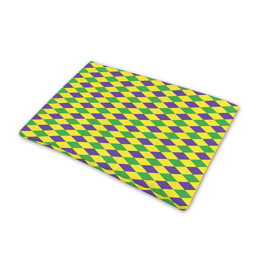Mardi Gras Fat Tuesday Pattern Print Pet Cooling Mat Cover