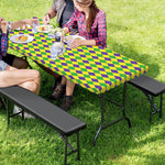 Mardi Gras Fat Tuesday Pattern Print Picnic Table Cover