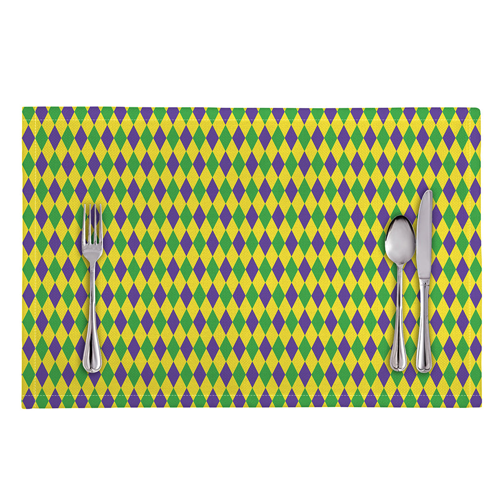 Mardi Gras Fat Tuesday Pattern Print Placemat