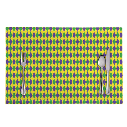 Mardi Gras Fat Tuesday Pattern Print Placemat