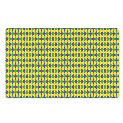 Mardi Gras Fat Tuesday Pattern Print Polyester Doormat