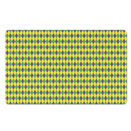 Mardi Gras Fat Tuesday Pattern Print Polyester Doormat