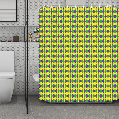 Mardi Gras Fat Tuesday Pattern Print Polyester Shower Curtain