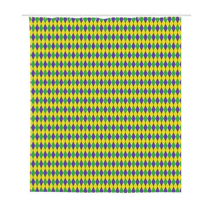Mardi Gras Fat Tuesday Pattern Print Polyester Shower Curtain