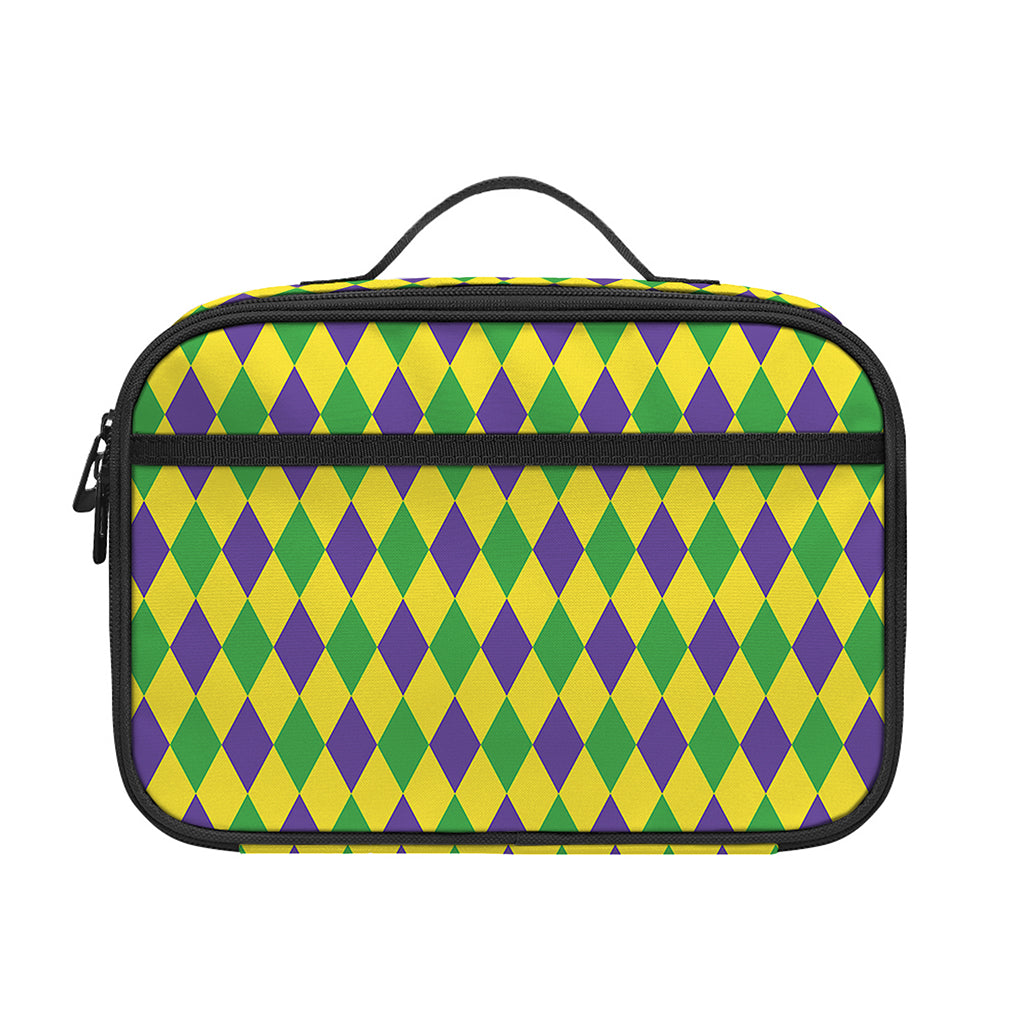 Mardi Gras Fat Tuesday Pattern Print Portable Lunch Bag