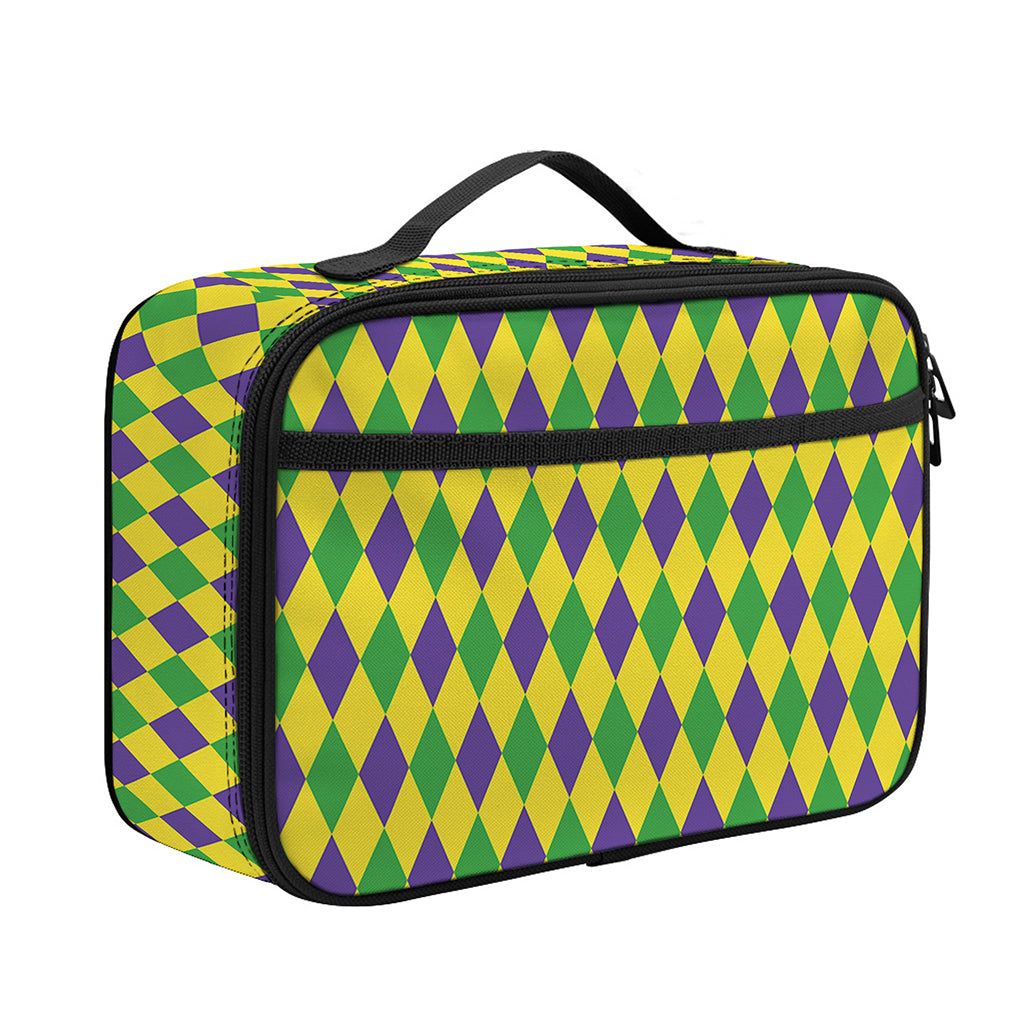 Mardi Gras Fat Tuesday Pattern Print Portable Lunch Bag
