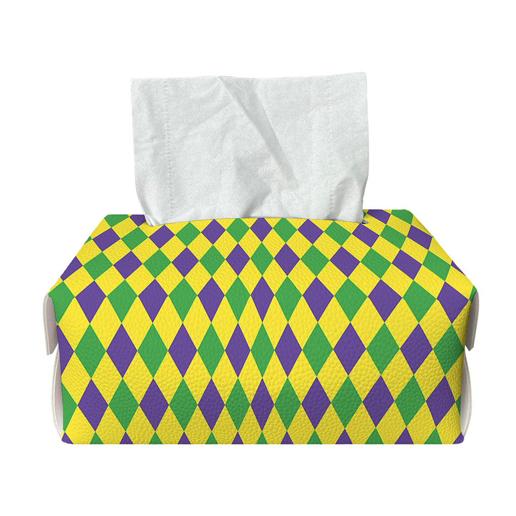 Mardi Gras Fat Tuesday Pattern Print Rectangle Tissue Box Cover