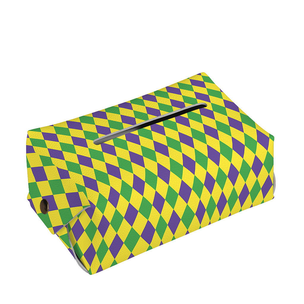 Mardi Gras Fat Tuesday Pattern Print Rectangle Tissue Box Cover