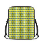 Mardi Gras Fat Tuesday Pattern Print Rectangular Crossbody Bag