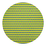 Mardi Gras Fat Tuesday Pattern Print Round Blanket