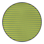 Mardi Gras Fat Tuesday Pattern Print Round Floor Mat