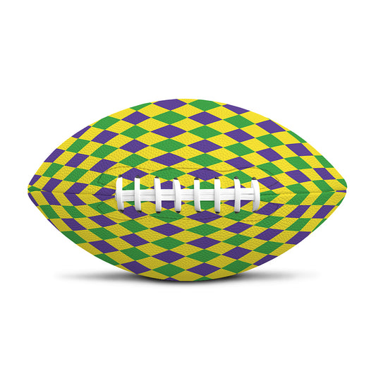 Mardi Gras Fat Tuesday Pattern Print Rugby Ball