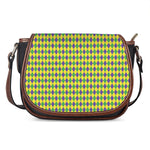 Mardi Gras Fat Tuesday Pattern Print Saddle Bag