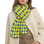 Mardi Gras Fat Tuesday Pattern Print Scarf