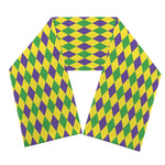 Mardi Gras Fat Tuesday Pattern Print Scarf