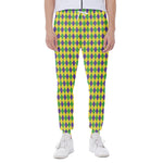 Mardi Gras Fat Tuesday Pattern Print Scuba Joggers