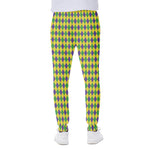 Mardi Gras Fat Tuesday Pattern Print Scuba Joggers