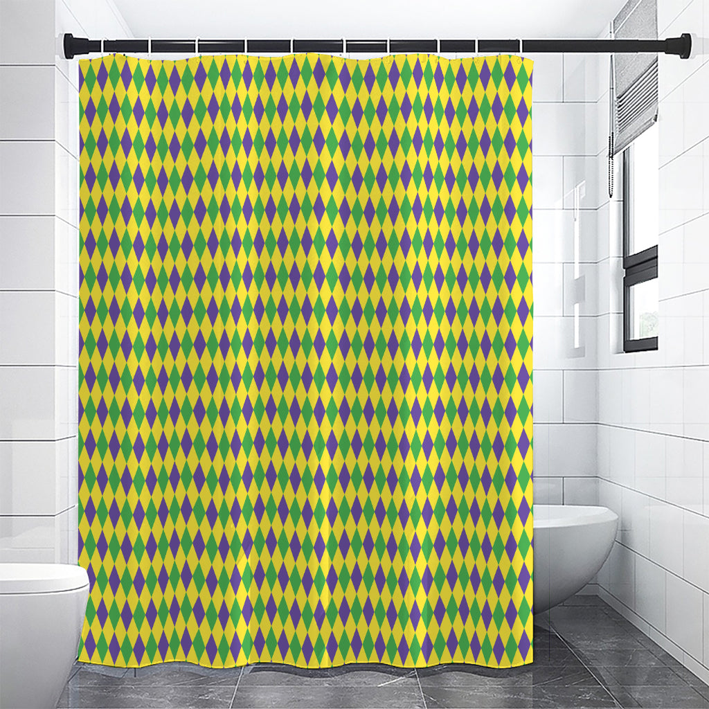 Mardi Gras Fat Tuesday Pattern Print Shower Curtain