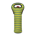 Mardi Gras Fat Tuesday Pattern Print Single Neoprene Wine Tote