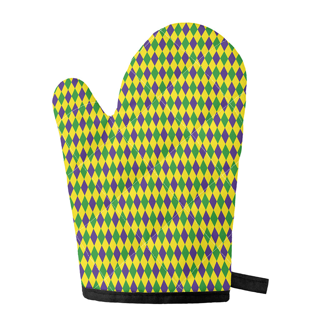 Mardi Gras Fat Tuesday Pattern Print Single Oven Mitt