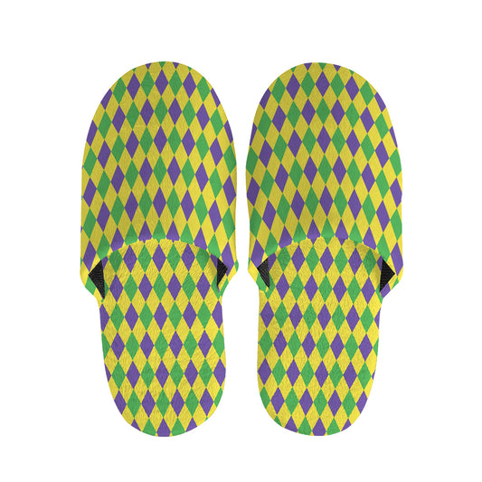 Mardi Gras Fat Tuesday Pattern Print Slippers
