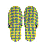 Mardi Gras Fat Tuesday Pattern Print Slippers