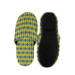 Mardi Gras Fat Tuesday Pattern Print Slippers