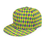 Mardi Gras Fat Tuesday Pattern Print Snapback Cap