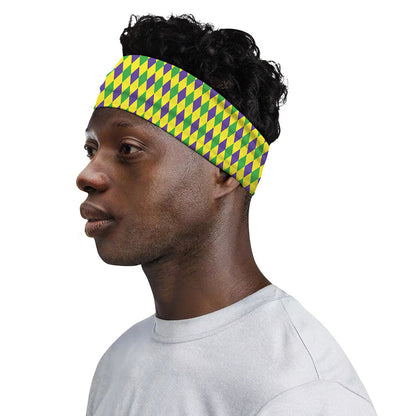 Mardi Gras Fat Tuesday Pattern Print Sports Headband