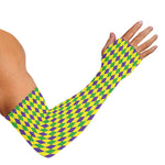 Mardi Gras Fat Tuesday Pattern Print Sun Protection Arm Sleeves