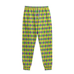 Mardi Gras Fat Tuesday Pattern Print Sweatpants