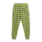 Mardi Gras Fat Tuesday Pattern Print Sweatpants