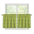 Mardi Gras Fat Tuesday Pattern Print Tier Curtains