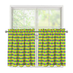 Mardi Gras Fat Tuesday Pattern Print Tier Curtains