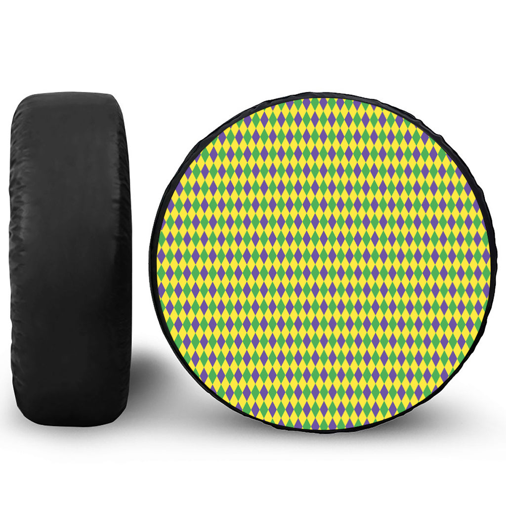 Mardi Gras Fat Tuesday Pattern Print Tire Cover