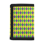Mardi Gras Fat Tuesday Pattern Print Trifold Wallet