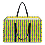Mardi Gras Fat Tuesday Pattern Print Utility Tote Bag