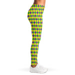 Mardi Gras Fat Tuesday Pattern Print Women's Leggings