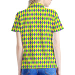 Mardi Gras Fat Tuesday Pattern Print Women's Polo Shirt