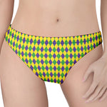 Mardi Gras Fat Tuesday Pattern Print Women's Thong