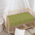 Mardi Gras Fat Tuesday Zigzag Print Baby Crib Sheet