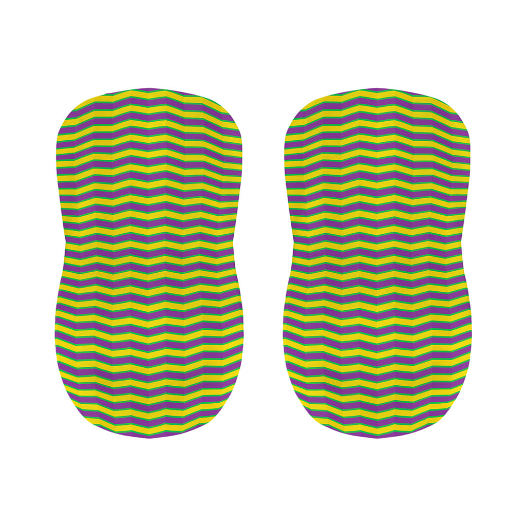 Mardi Gras Fat Tuesday Zigzag Print Bar Stool Covers