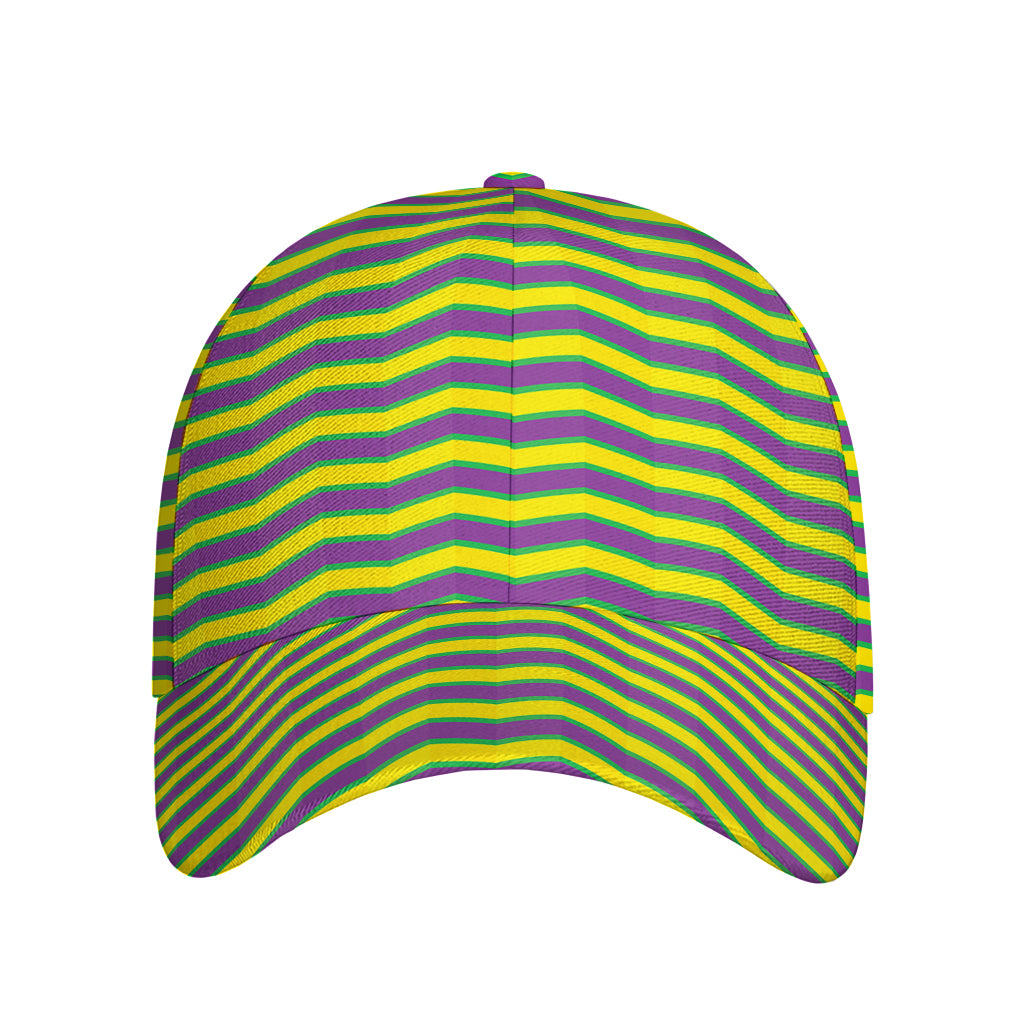 Mardi Gras Fat Tuesday Zigzag Print Baseball Cap