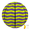 Mardi Gras Fat Tuesday Zigzag Print Basketball