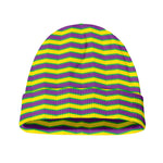 Mardi Gras Fat Tuesday Zigzag Print Beanie