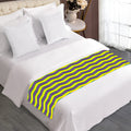 Mardi Gras Fat Tuesday Zigzag Print Bed Runner
