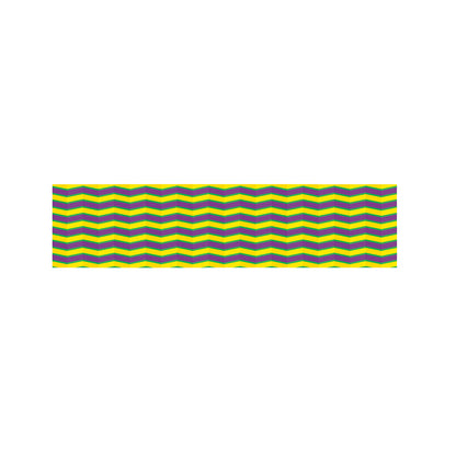 Mardi Gras Fat Tuesday Zigzag Print Bed Runner