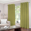 Mardi Gras Fat Tuesday Zigzag Print Blackout Grommet Curtains