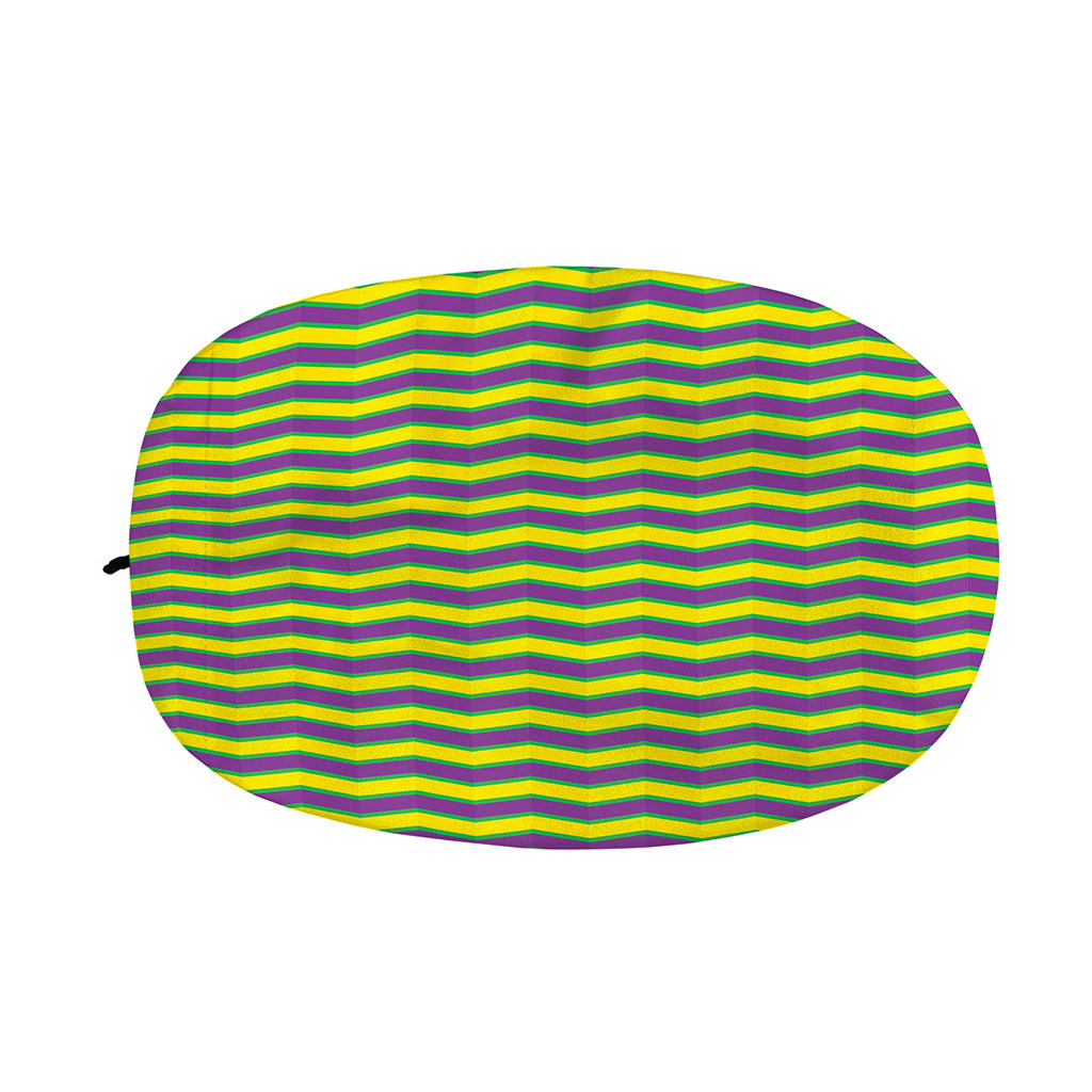 Mardi Gras Fat Tuesday Zigzag Print Car Side Mirror Covers